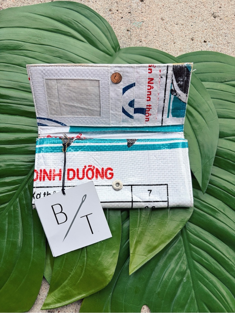 ByTavi Fair Trade Up-Cycled Rice Bag Wallet - NWT